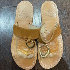 Italian Hand Made Leather Suede Sandals Positano